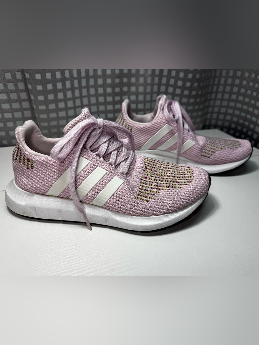 adidas Pink/ Purple Knit Women's Athletic Sneakers SZ 7